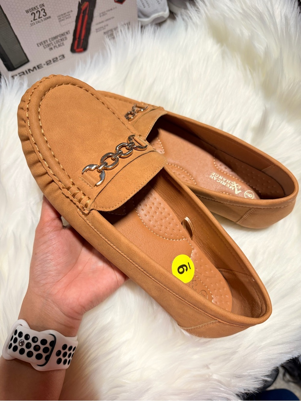 NWT American Exchange Camel Horsebit Loafers Moccasins 9